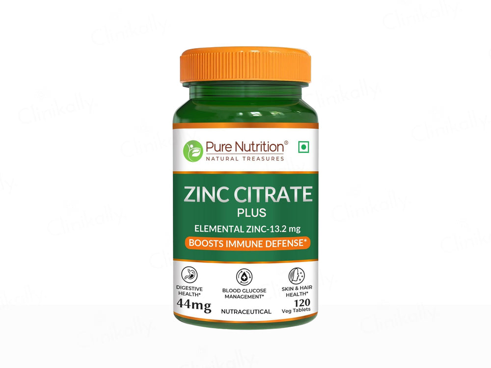 Pure Nutrition Zinc Citrate Plus 44mg Veg Capsule