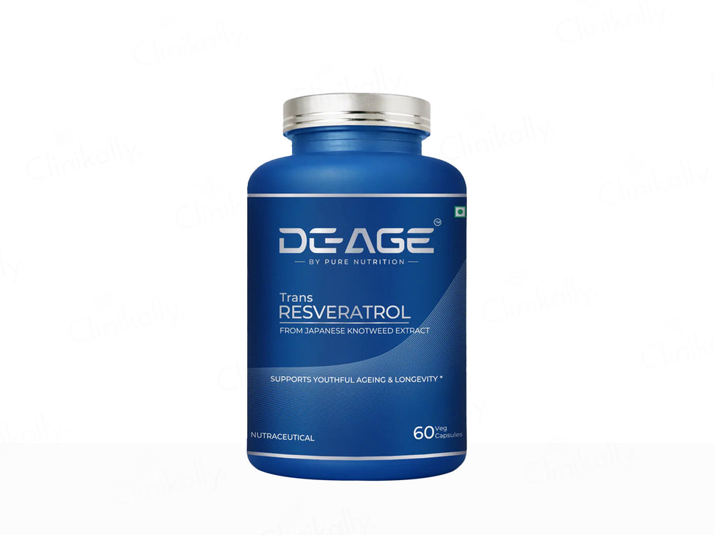 DeAge Trans Resveratrol Anti-Ageing Veg Capsule