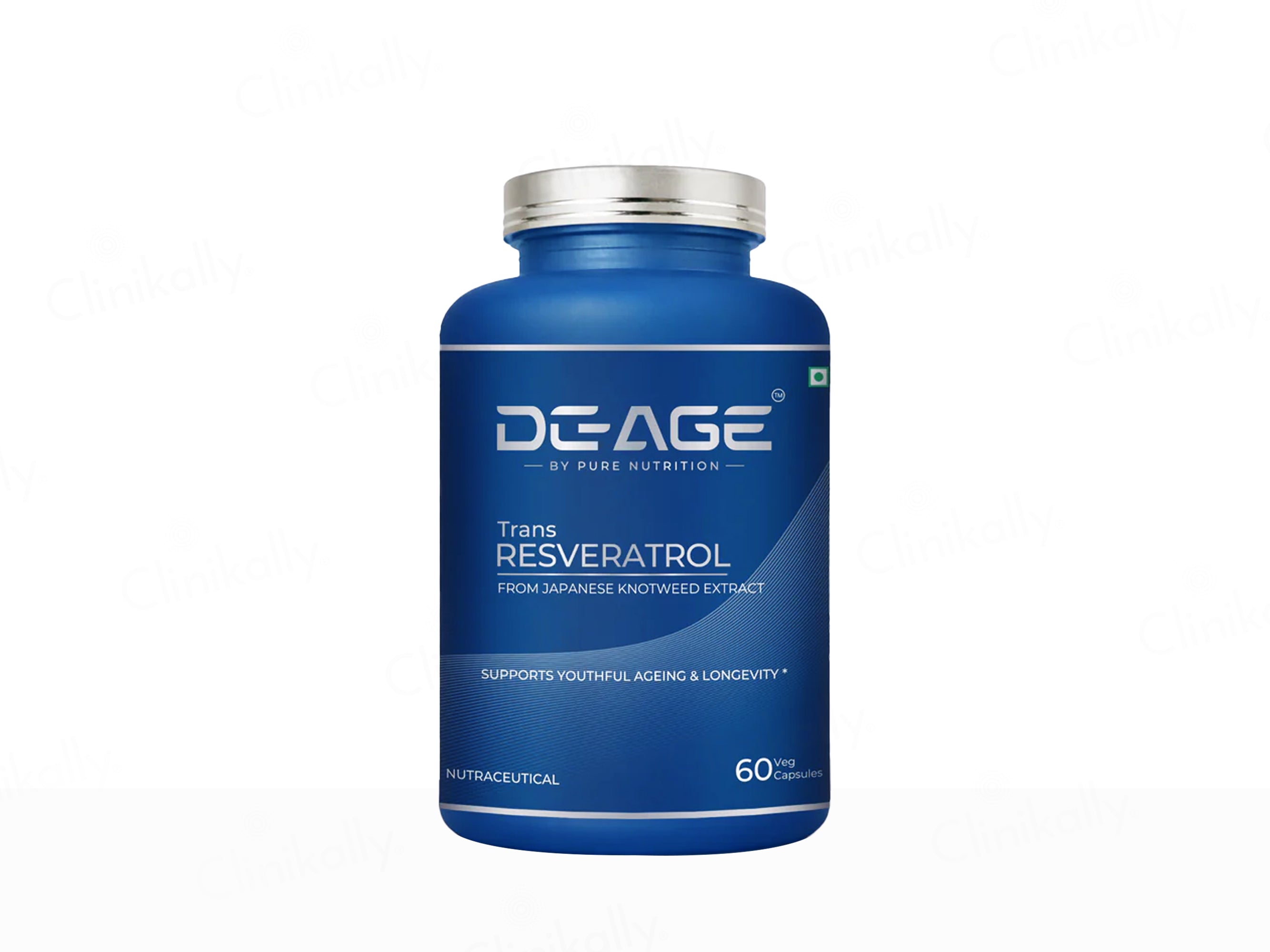 DeAge Trans Resveratrol Anti-Ageing Veg Capsule