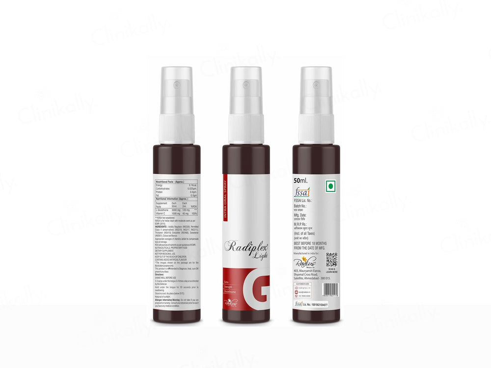 Radiplex Light Extra Strength Glutathione Intra Oral Spray