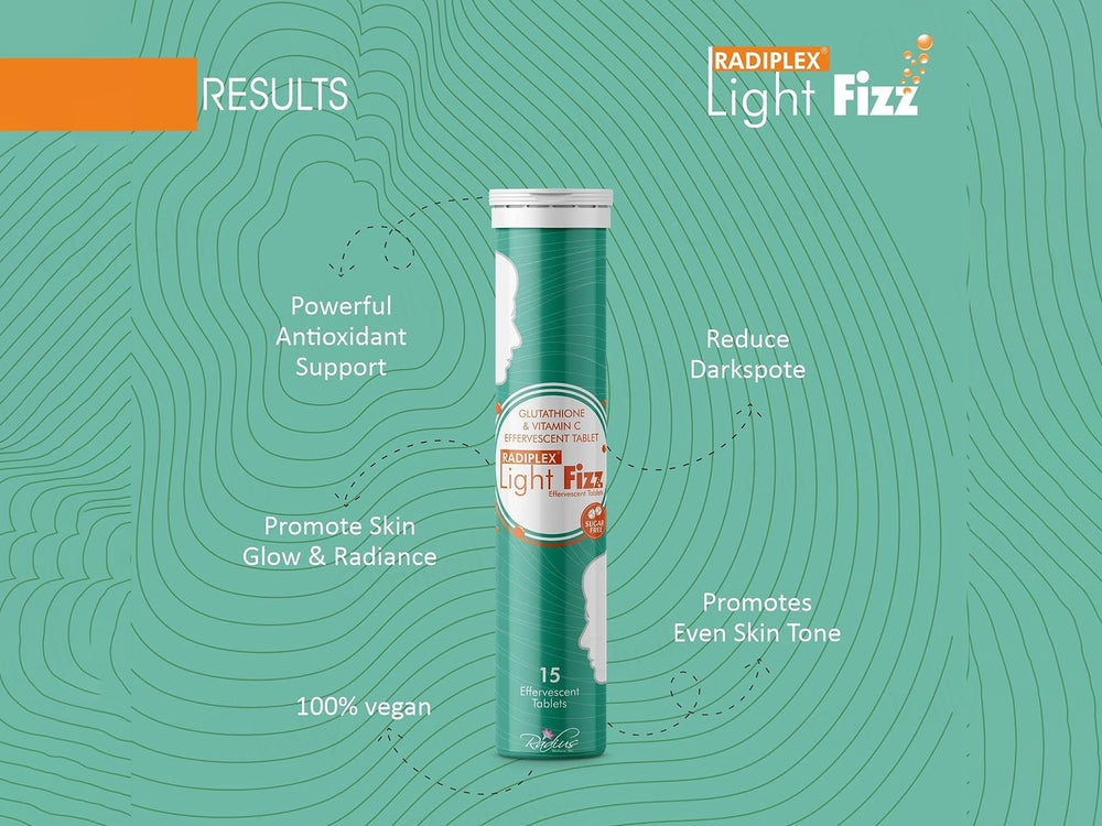 Radiplex Light Fizz Glutathione & Vitamin C Sugar Free Effervescent Tablet