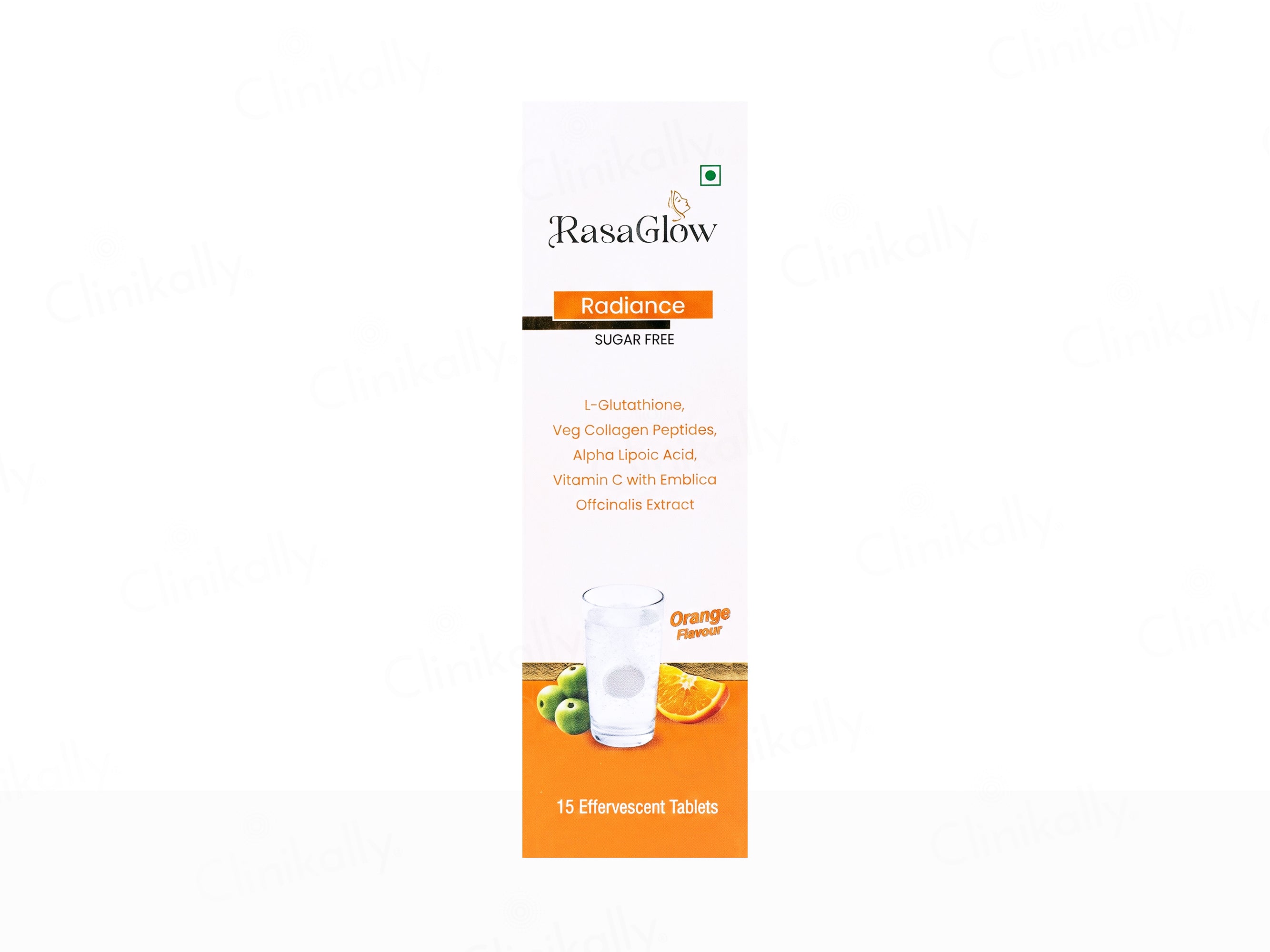 Rasaglow Radiance Effervescent Tablet - Orange Flavour