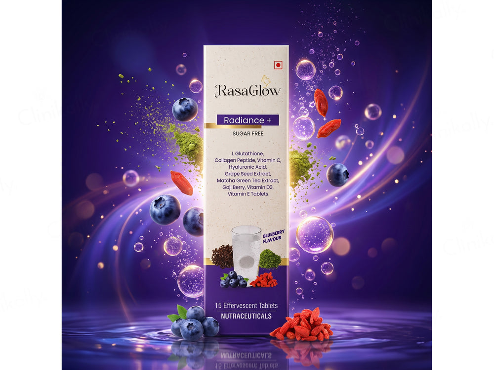 Rasaglow Radiance+ Nutraceutical Effervescent Tablet - Blueberry Flavour