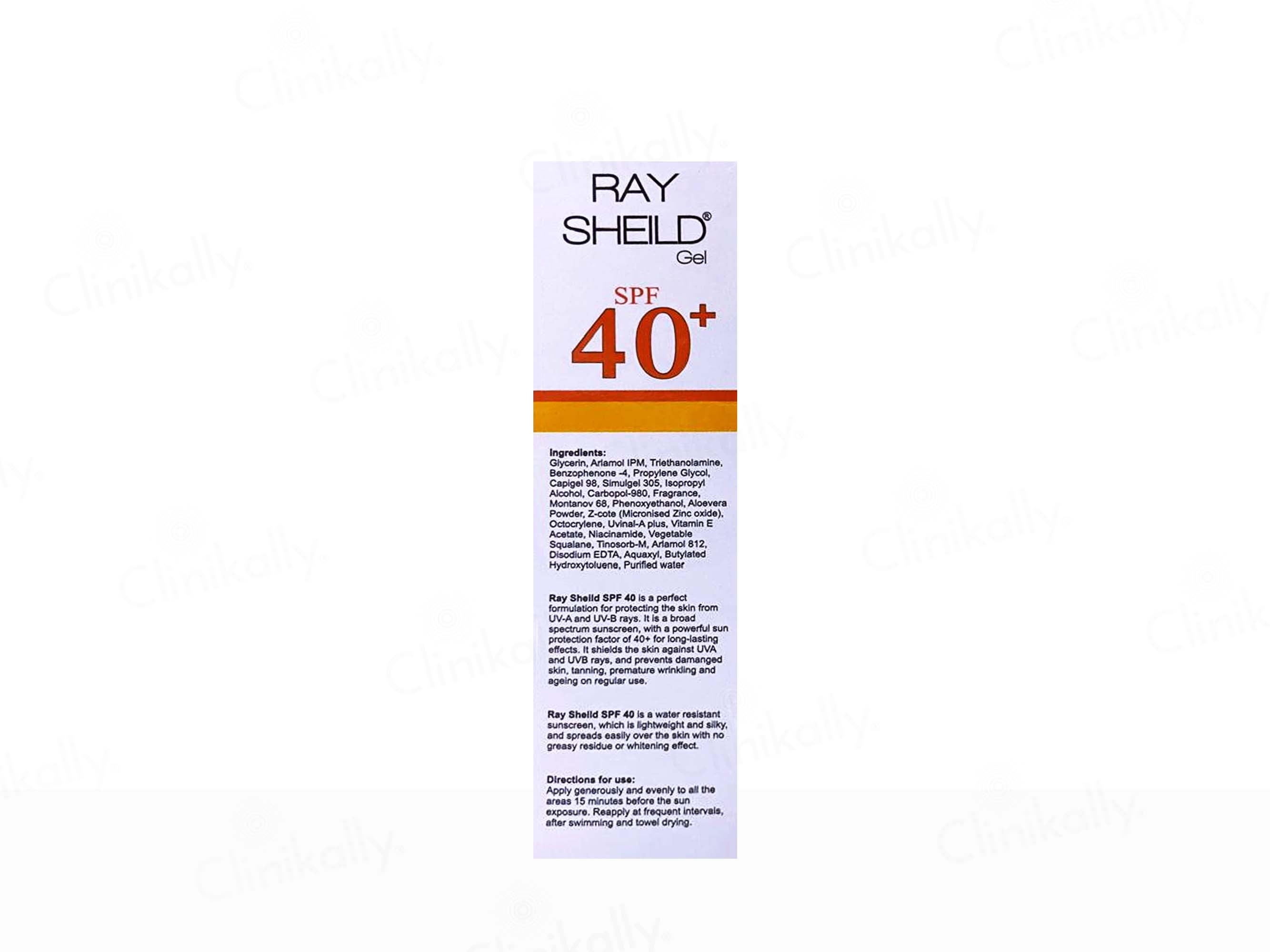 Ray Sheild Sunscreen Gel SPF 40+ PA++++