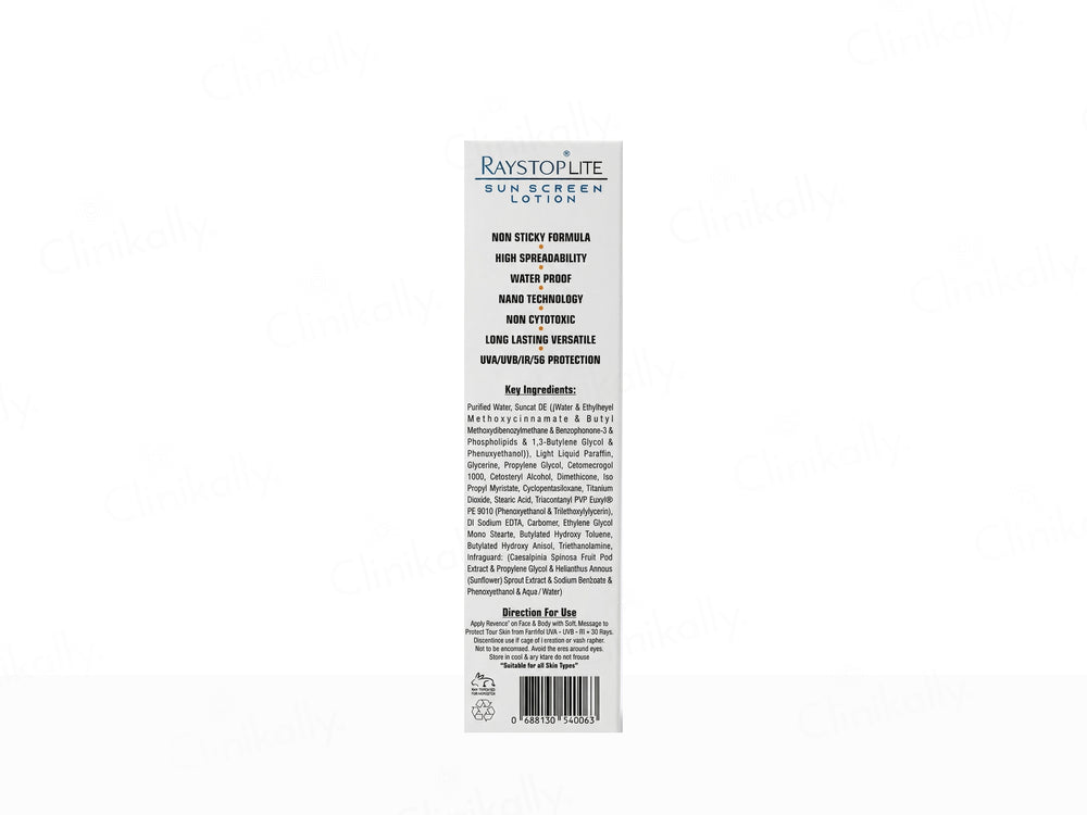 Raystop Lite Sunscreen Lotion SPF 30 PA+++