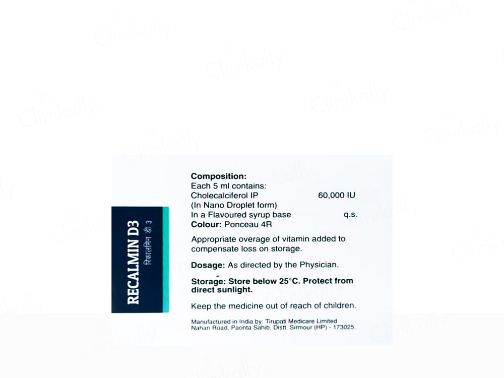 Recalmin D3 Sugar Free Nano Shots Oral Solution