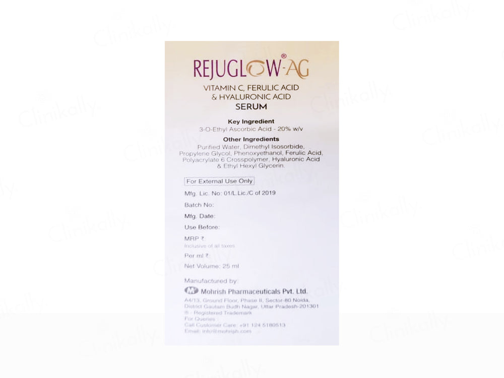 Rejuglow-AG Anti-Ageing Face Serum