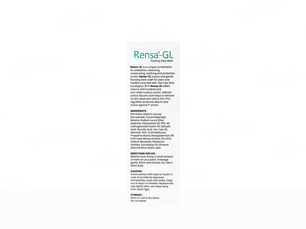 Rensa-GL Foaming Face Wash