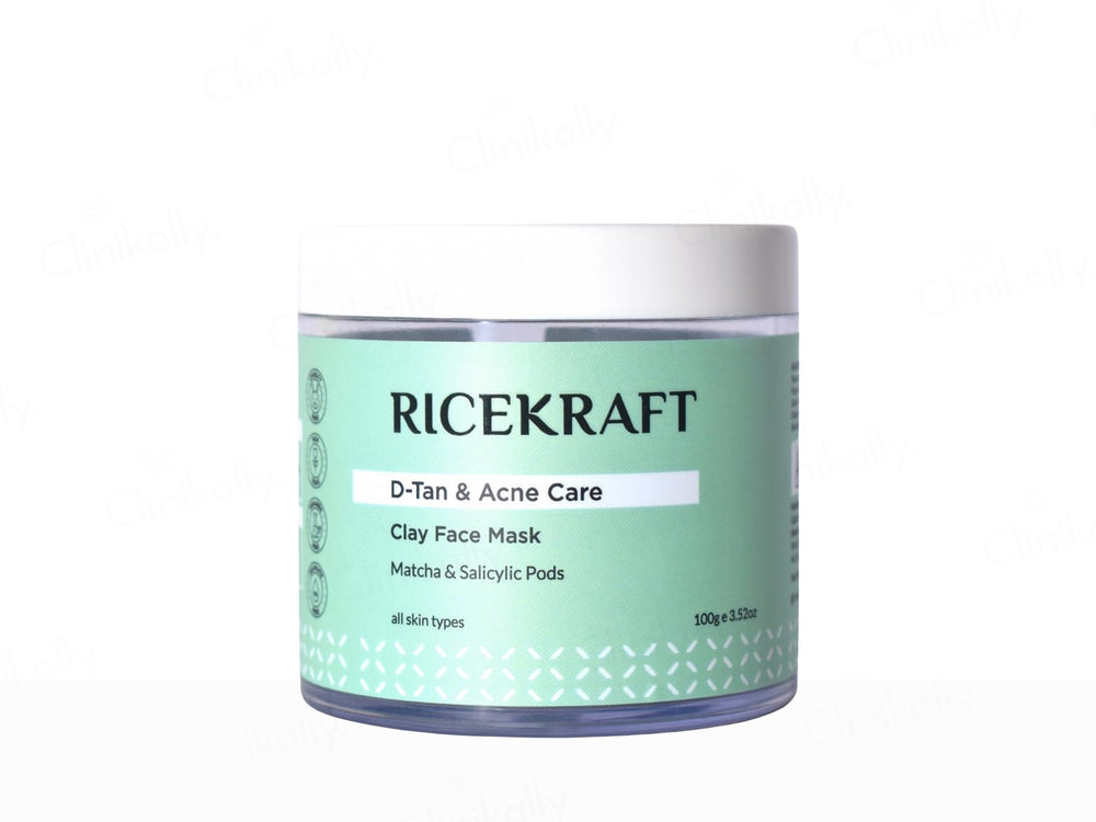 RiceKraft Matcha & Salicylic Pods D-Tan & Acne Care Clay Face Mask
