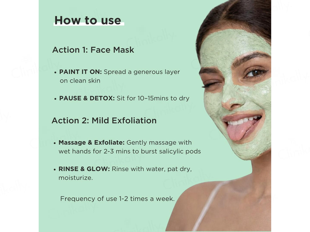 RiceKraft Matcha & Salicylic Pods D-Tan & Acne Care Clay Face Mask