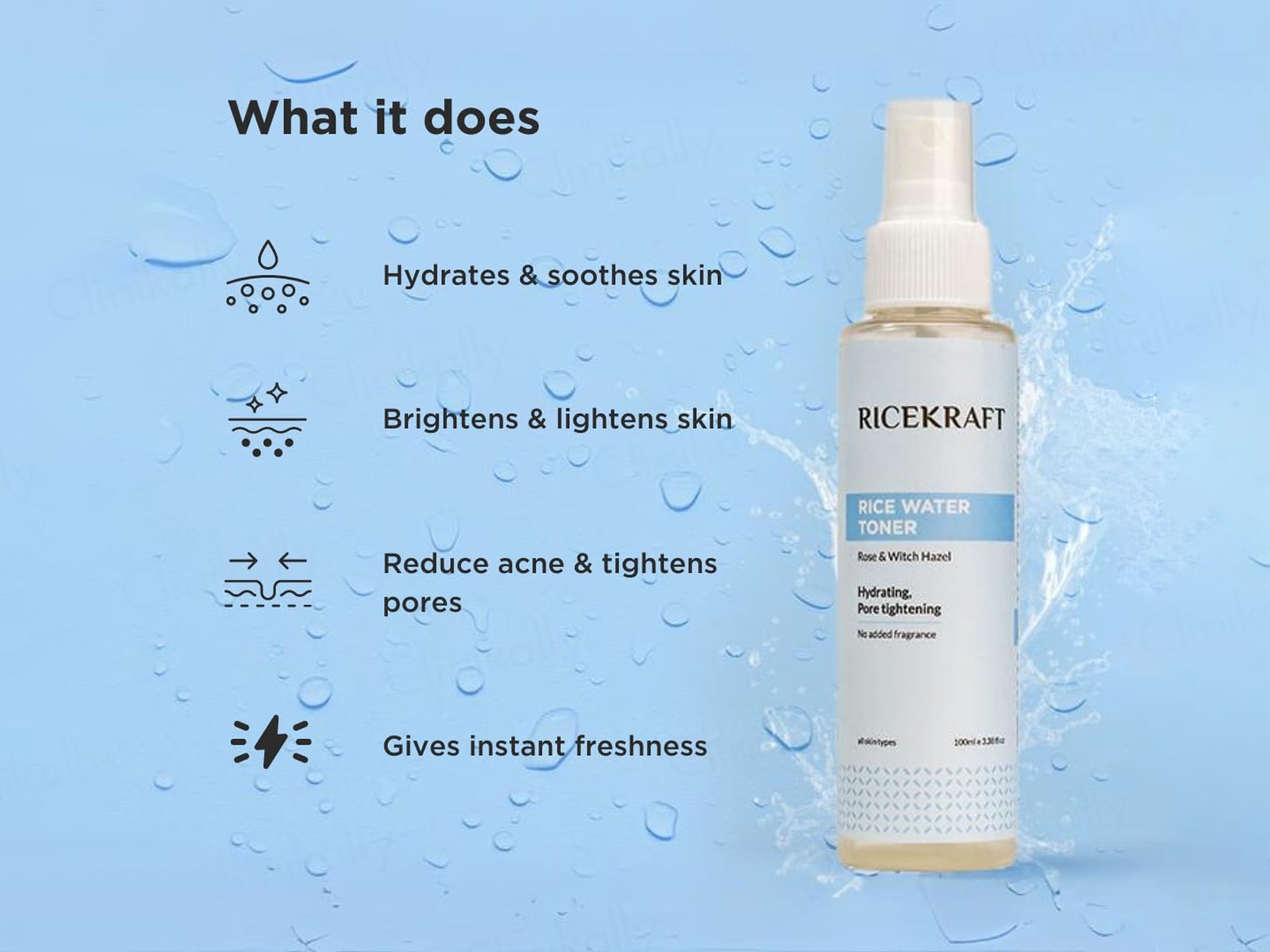 RiceKraft Rice Water Hydrating & Pore Tightening Toner With Rose & Witch Hazel