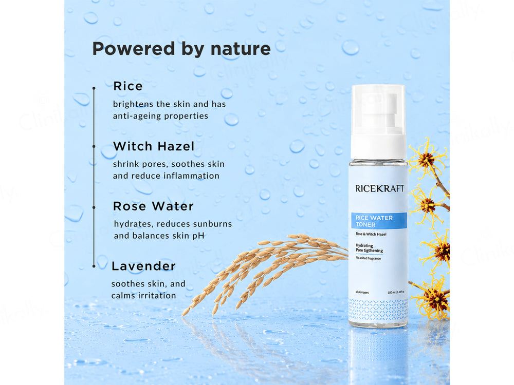 RiceKraft Rice Water Hydrating & Pore Tightening Toner With Rose & Witch Hazel