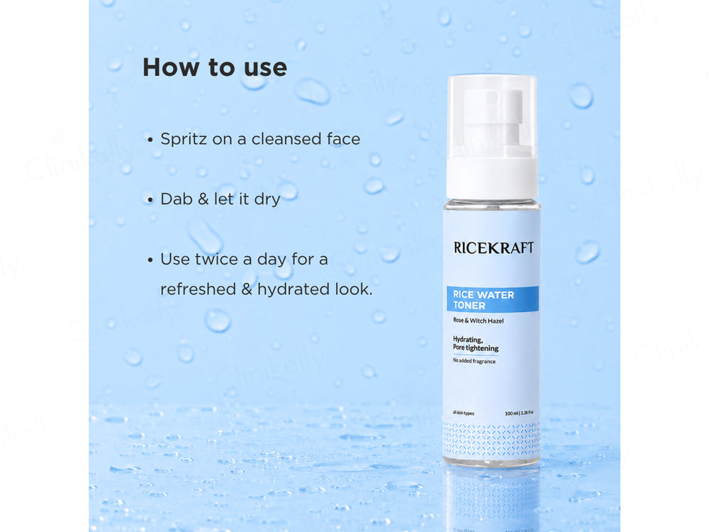 RiceKraft Rice Water Hydrating & Pore Tightening Toner With Rose & Witch Hazel