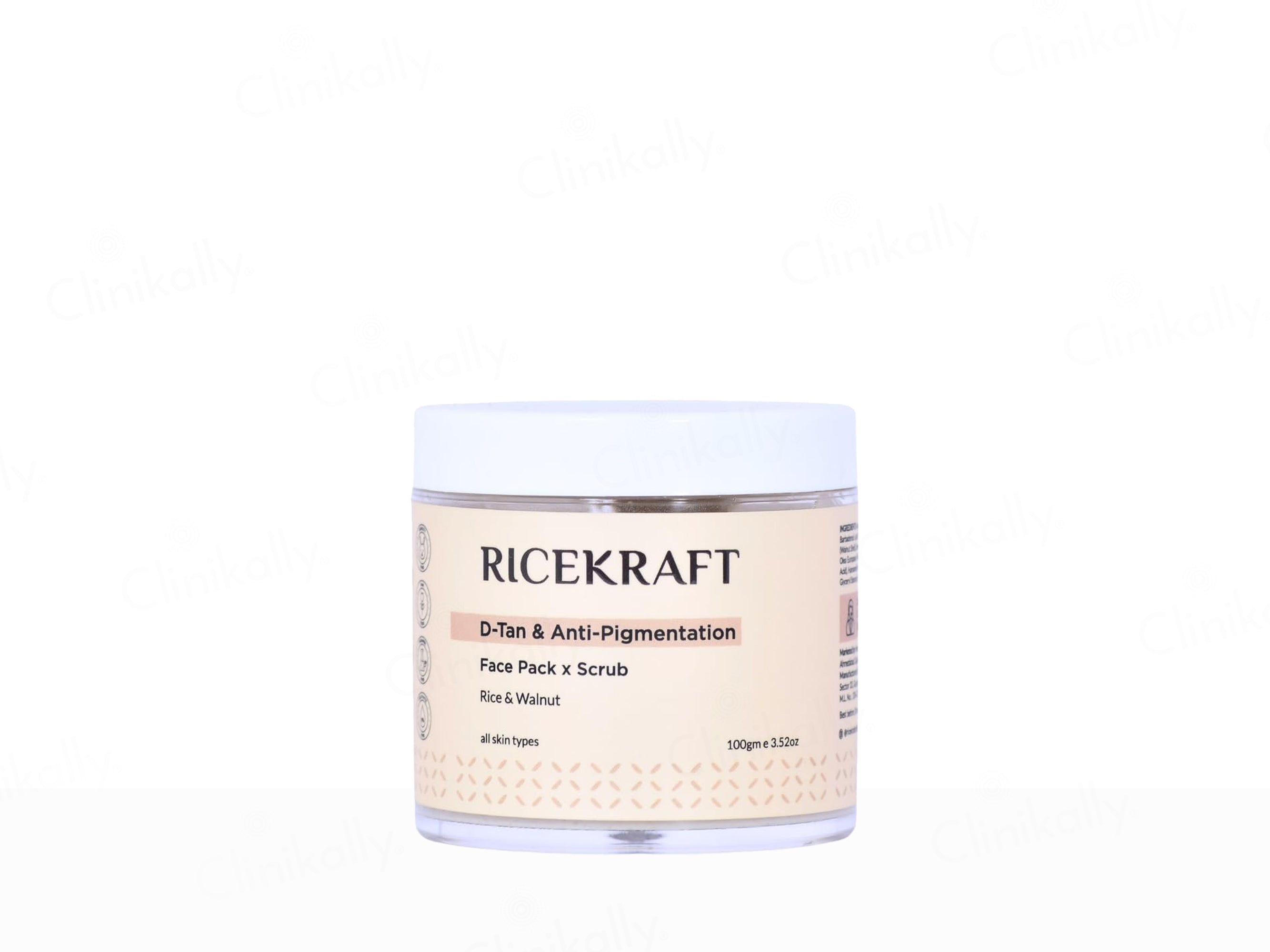 RiceKraft Rice & Walnut D-Tan & Anti-Pigmentation Face Pack & Scrub