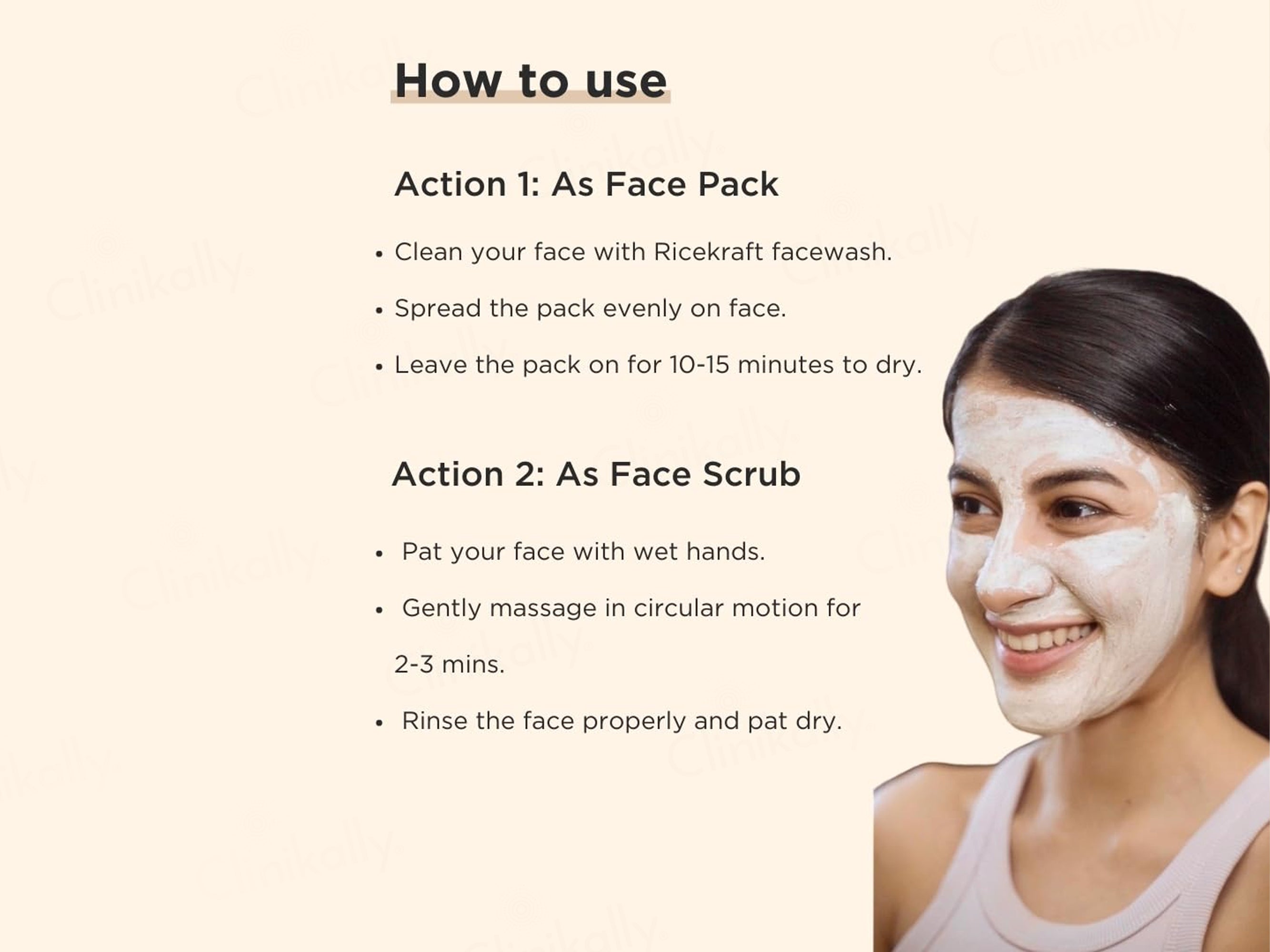 RiceKraft Rice & Walnut D-Tan & Anti-Pigmentation Face Pack & Scrub