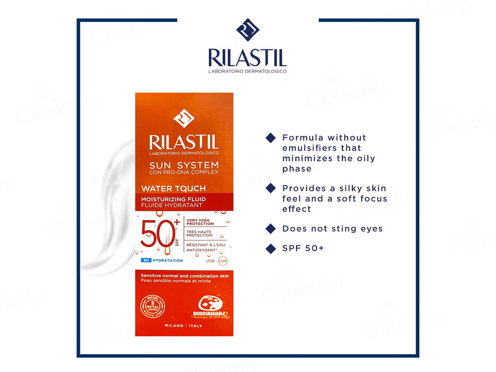 Rilastil Sun System Water Touch Moisturizing Fluid Sunscreen SPF 50+