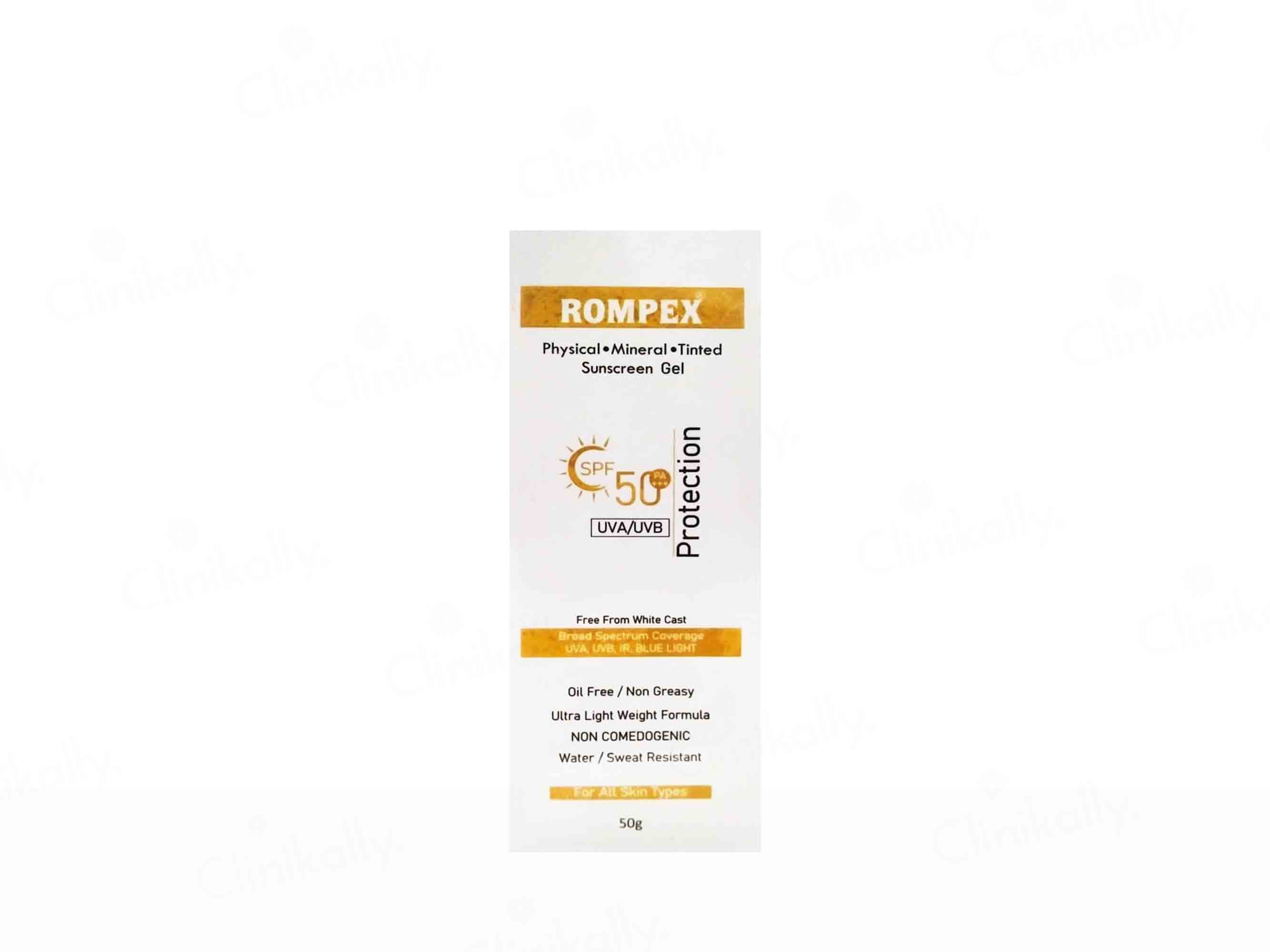 Rompex Tinted Sunscreen Gel SPF 50 PA+++