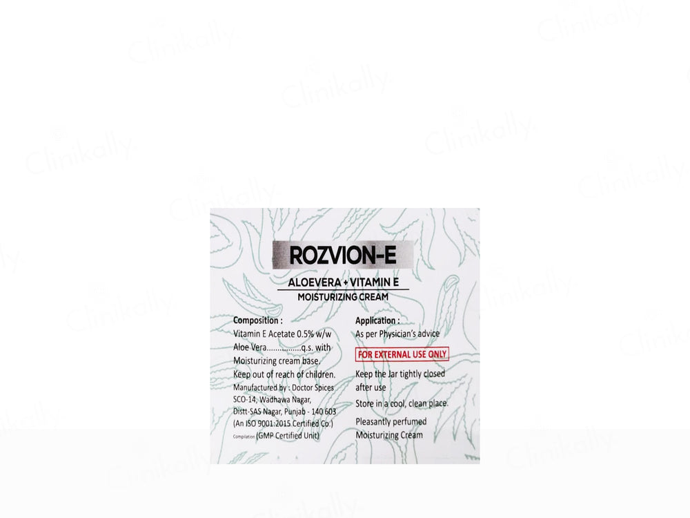 Rozvion-E Aloevera + Vitamin E Moisturizing Cream