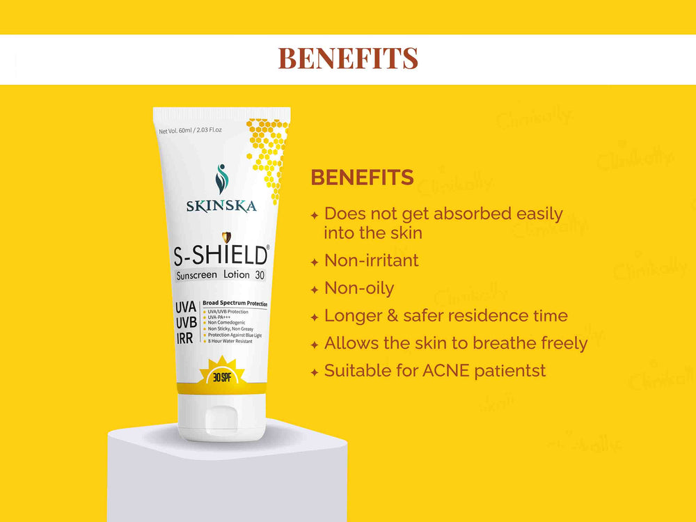 S-Shield Sunscreen Lotion SPF 30 - Clinikally