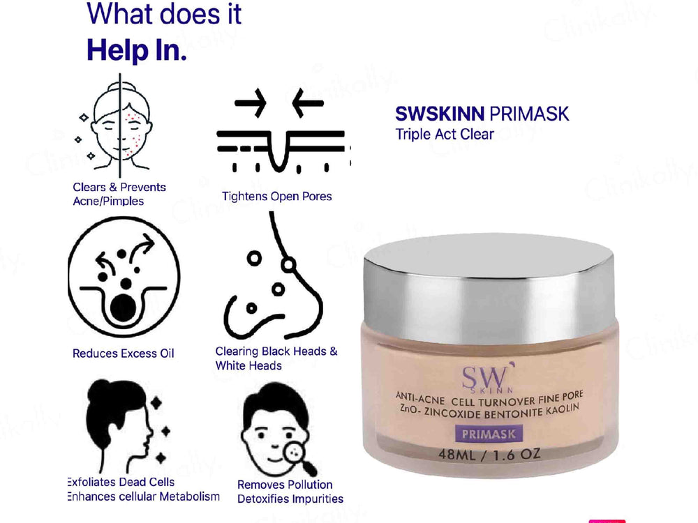 SWSKINN Primask Triple Act Clear Face Mask