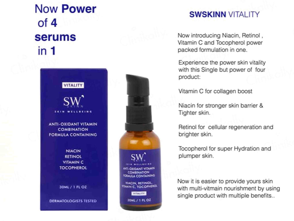 SWSKINN ViItality 4X Anti-Oxidant & Vitamin Face Serum