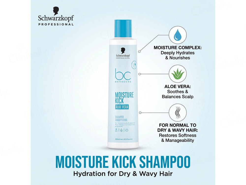 Schwarzkopf Professional BC Bonacure Moisture Kick Shampoo With Alovera