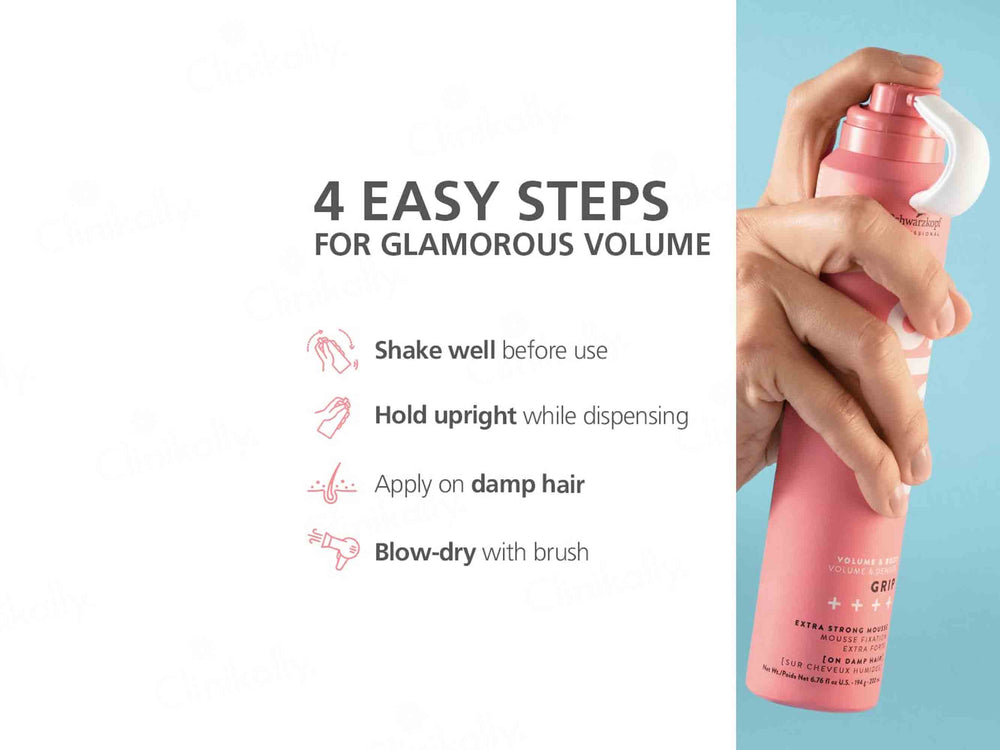 Schwarzkopf Professional OSiS+ Grip Extra Strong Hair Styling Mousse