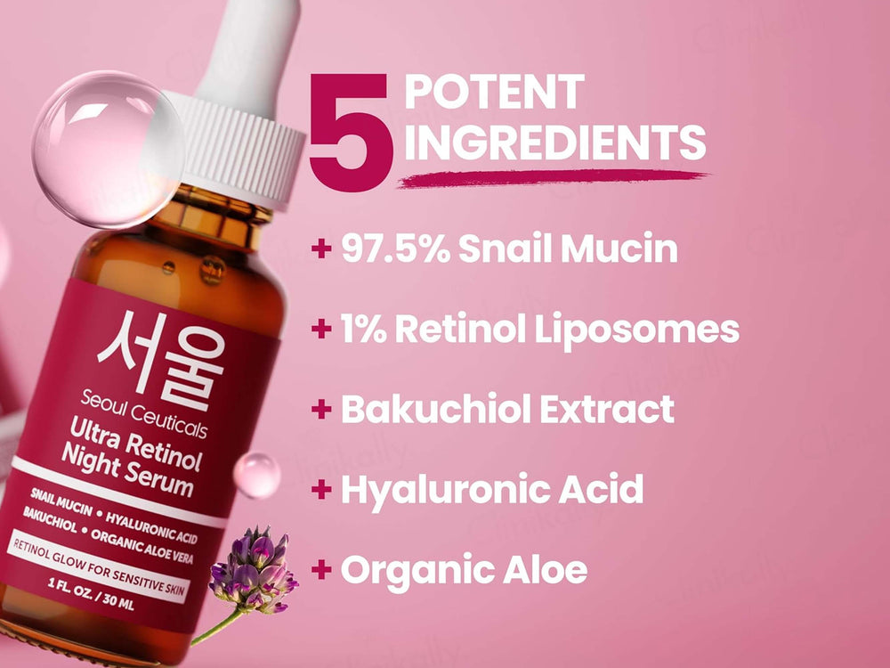 SeoulCeuticals Ultra Retinol Night Face Serum For Sensitive Skin