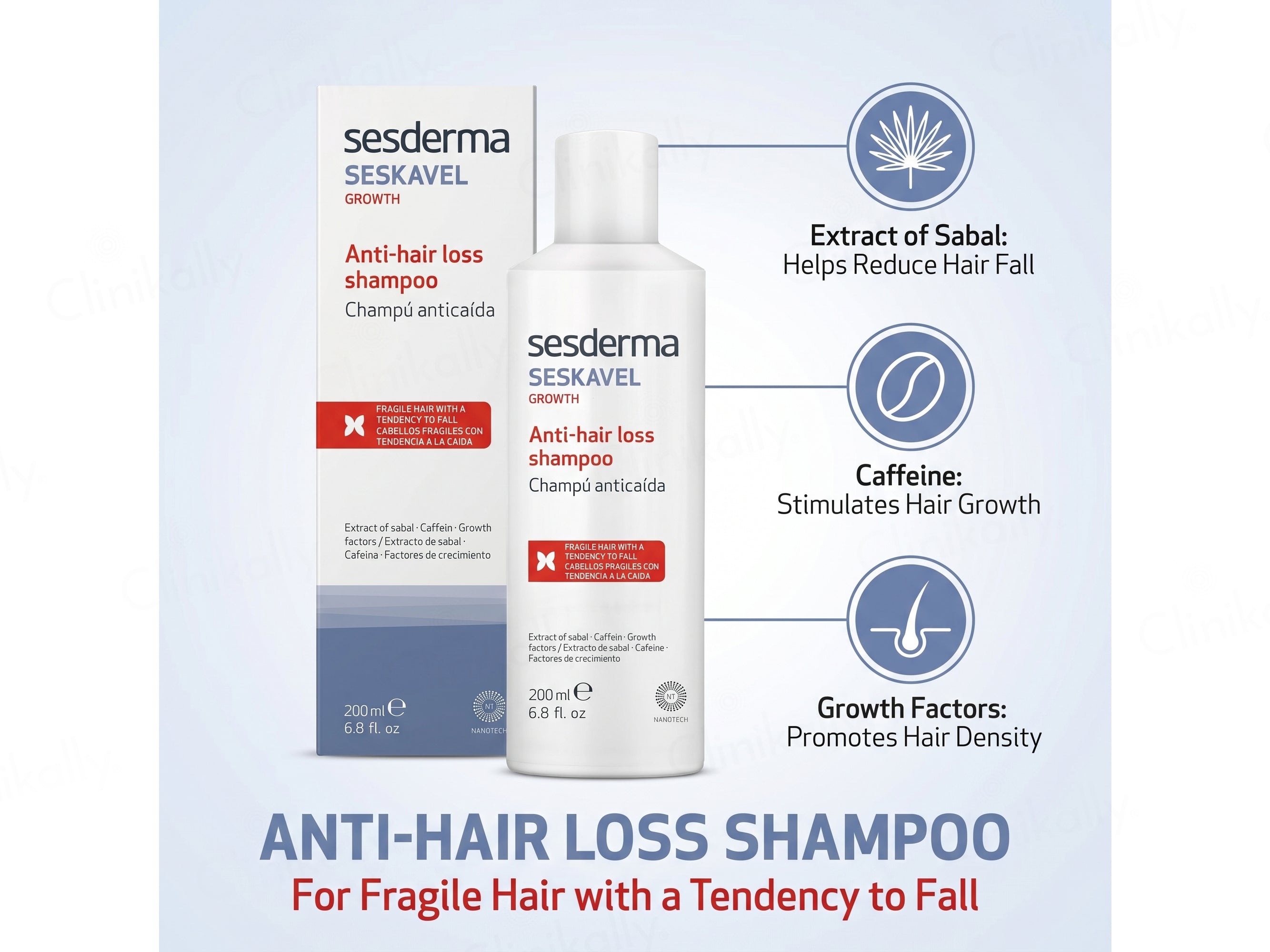 Sesderma Seskavel Growth Anti-Hair Loss Shampoo