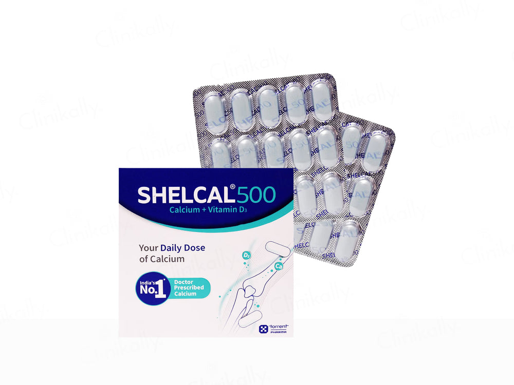Shelcal 500 Calcium & Vitamin D3 Bone & Muscle Health Tablet