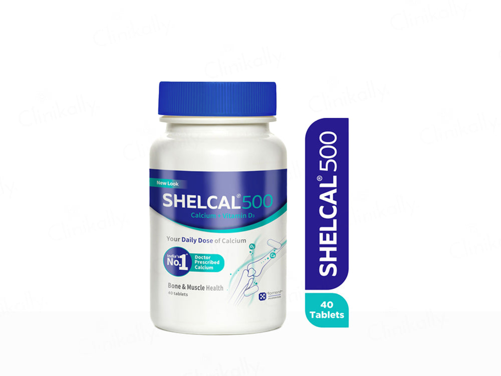 Shelcal 500 Calcium & Vitamin D3 Bone & Muscle Health Tablet