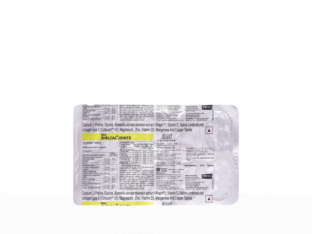 Shelcal Joints Nutraceutical Tablet For Adults