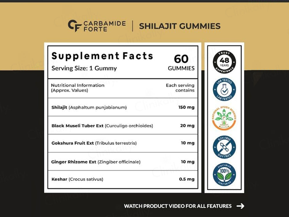 Carbamide Forte Shilajit Gummies - Masala Cola Flavour