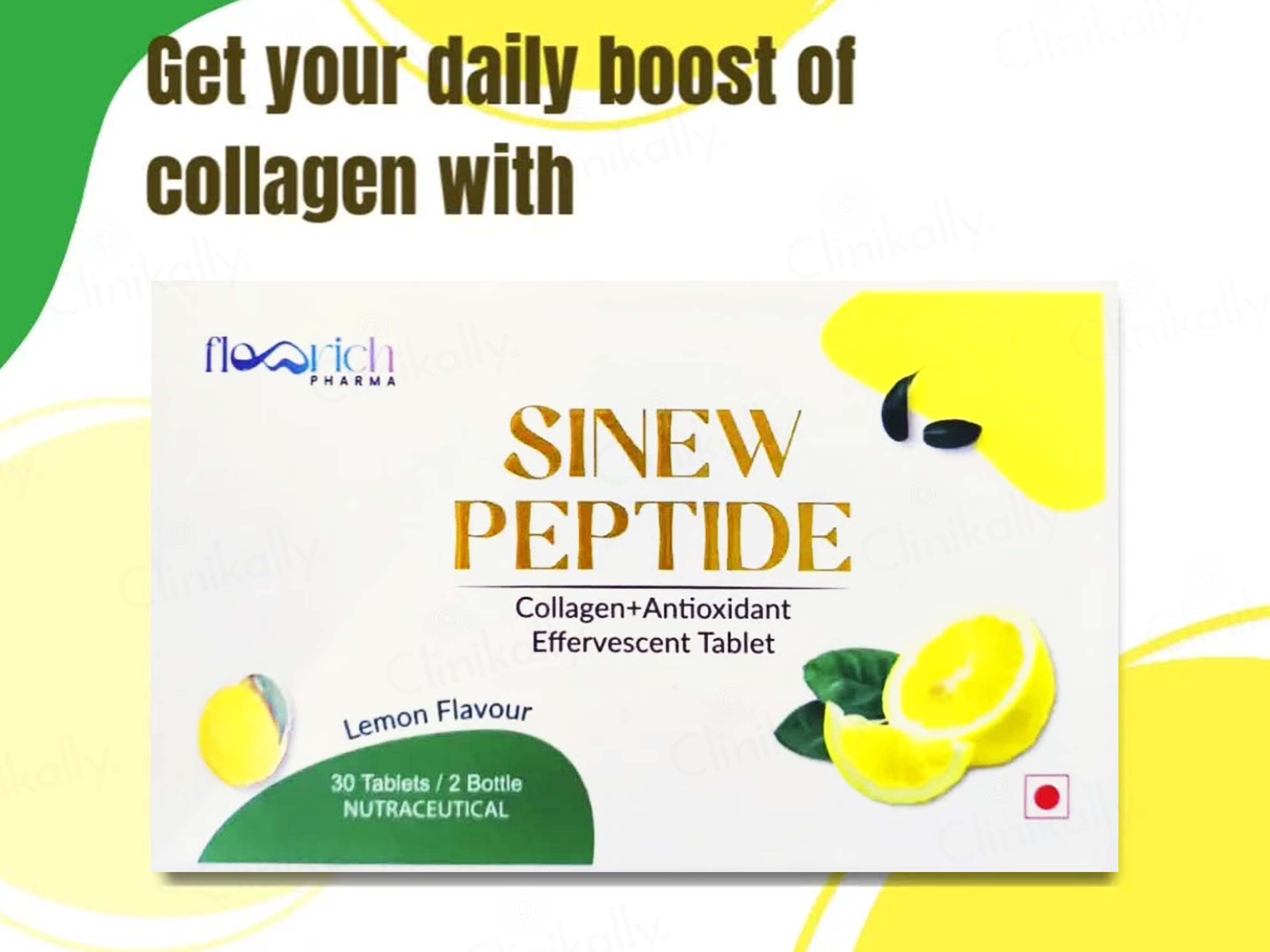 Sinew Peptide Collagen + Antioxidant Effervescent Tablet - Lemon Flavour