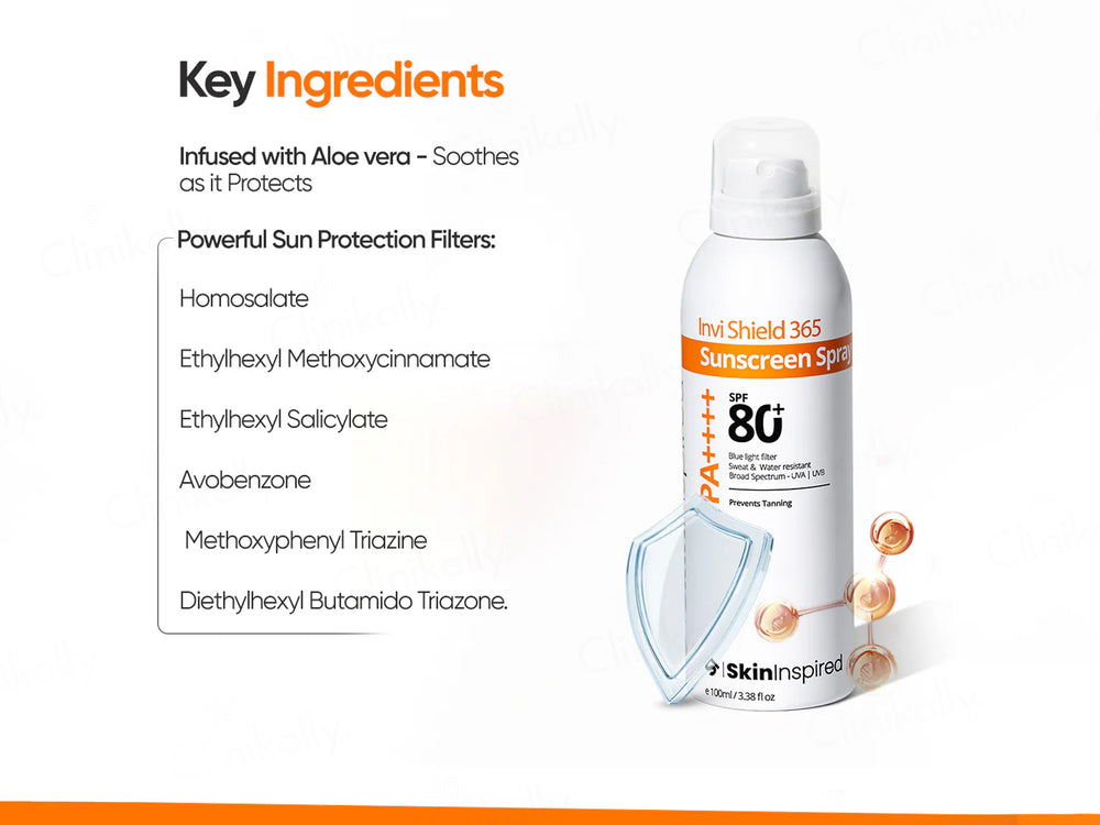 SkinInspired Invi Shield 365 Sunscreen Spray SPF 80+ PA++++