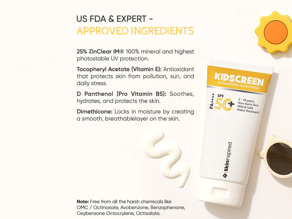 SkinInspired Kidscreen 100% Mineral Sunscreen SPF 50+ PA++++