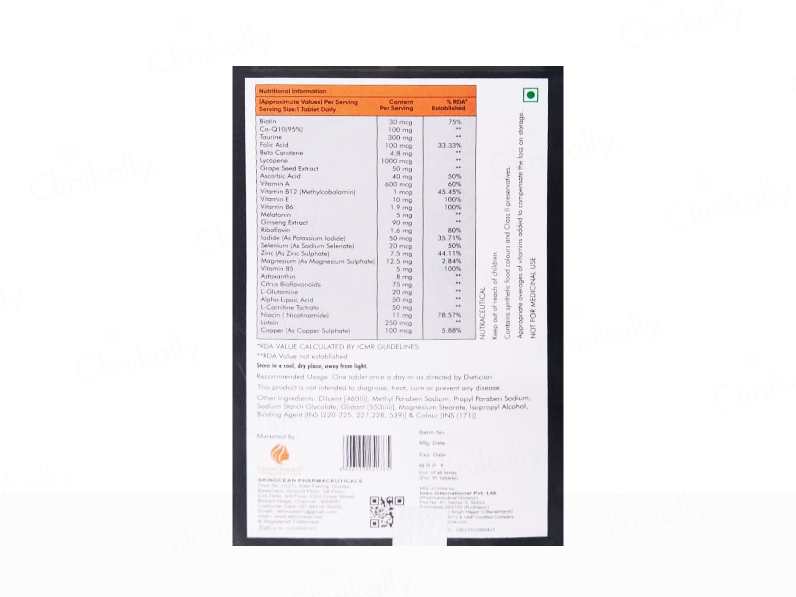 SkinOcean Hairocean Nutraceutical Tablet