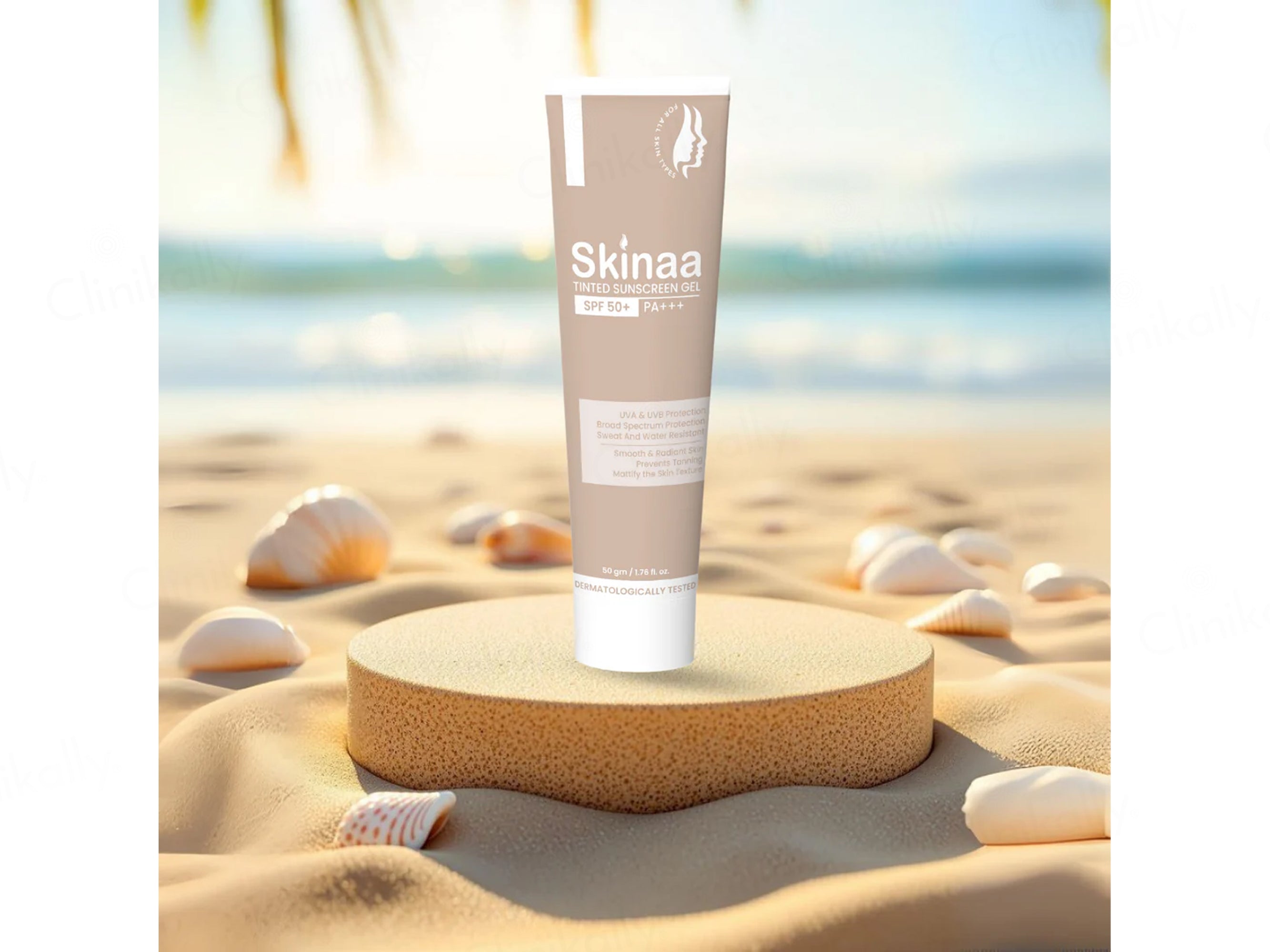 Skinaa Tinted Sunscreen Gel SPF 50 PA+++