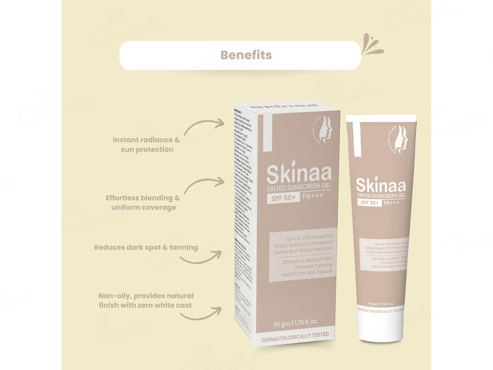 Skinaa Tinted Sunscreen Gel SPF 50 PA+++