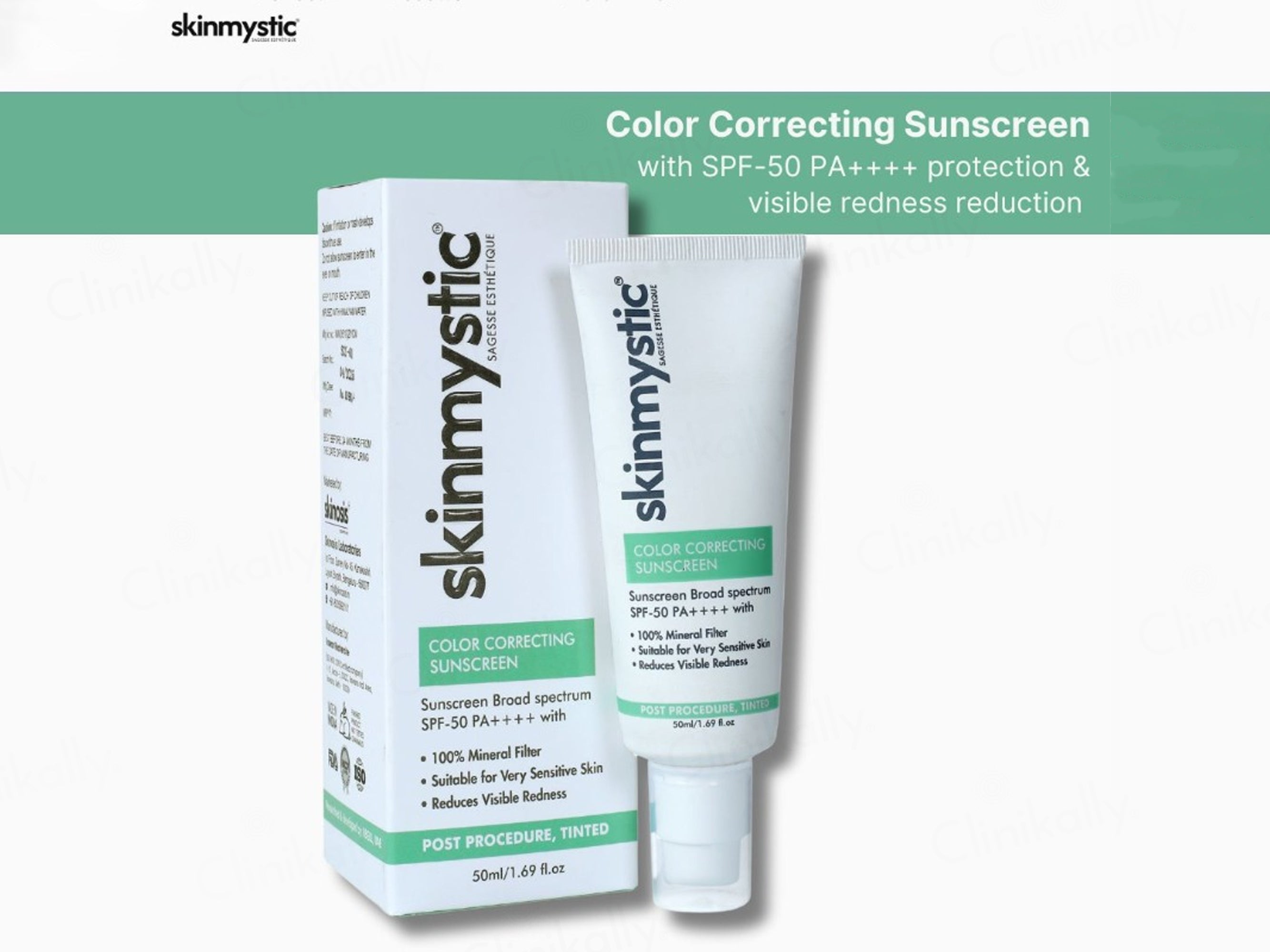 Skinmystic Color Correcting Post Procedure Tinted Sunscreen SPF 50 PA++++