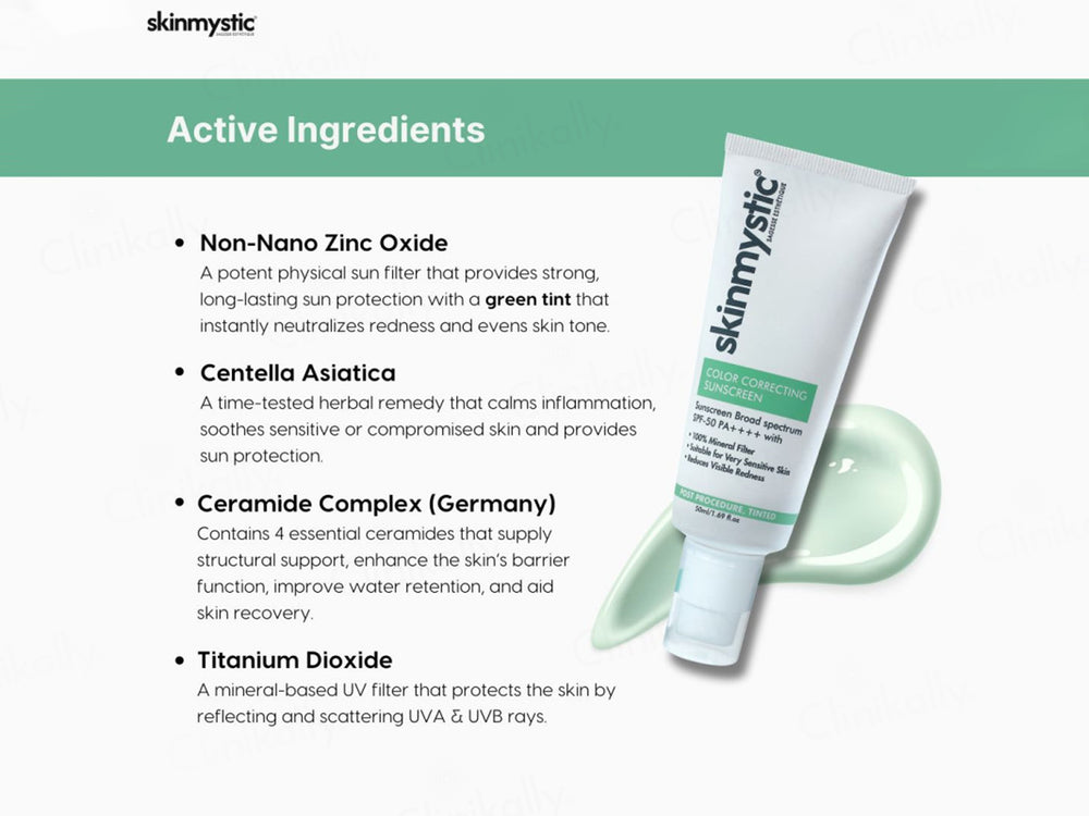 Skinmystic Color Correcting Post Procedure Tinted Sunscreen SPF 50 PA++++