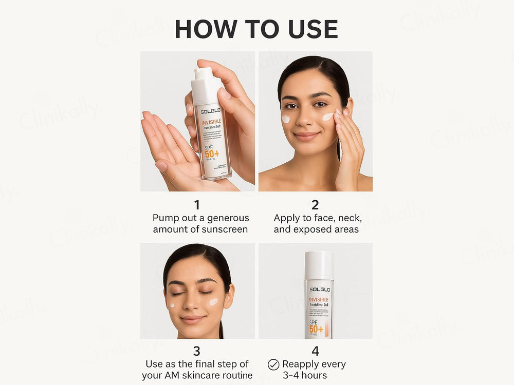Solglo Invisible Sunscreen Gel SPF 50+ PA++++