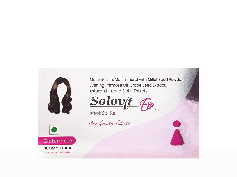 Solovit Eva Hair Growth Nutraceutical Tablet For Adult Women