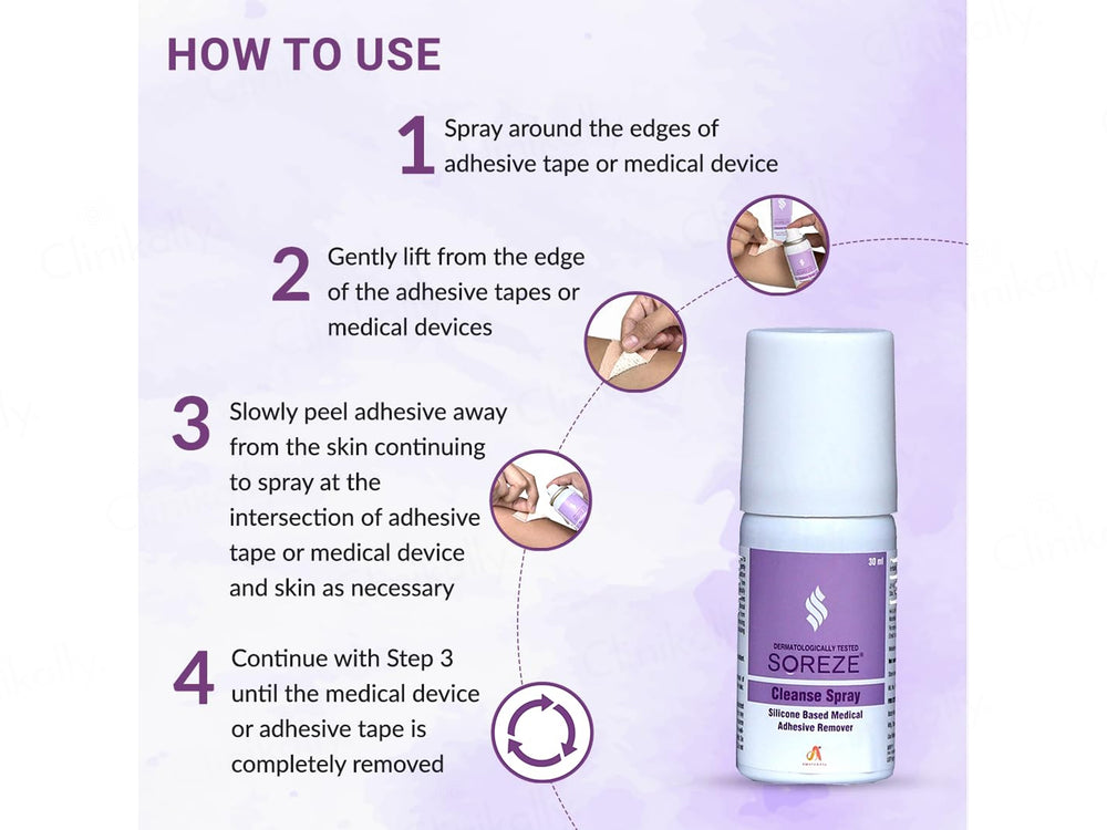 Soreze Cleanse Medical Adhesive Remover Spray