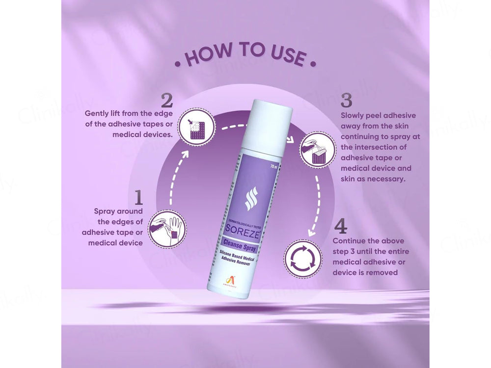 Soreze Cleanse Medical Adhesive Remover Spray