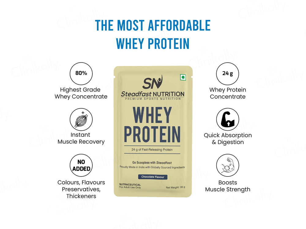 Steadfast Nutrition Whey Protein Sachet - Chocolate Flavour