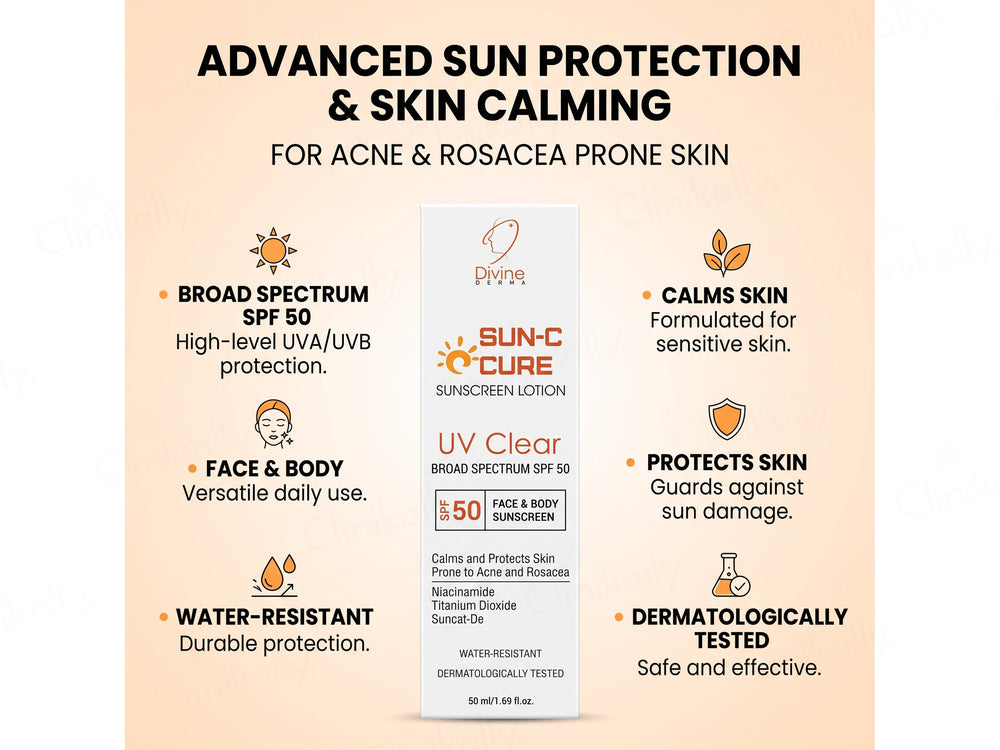 Sun-C Cure Face & Body Sunscreen Lotion SPF 50