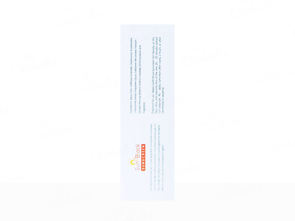 Sun D Block Broad Spectrum Water Resistant Sunscreen SPF 50 PA+++