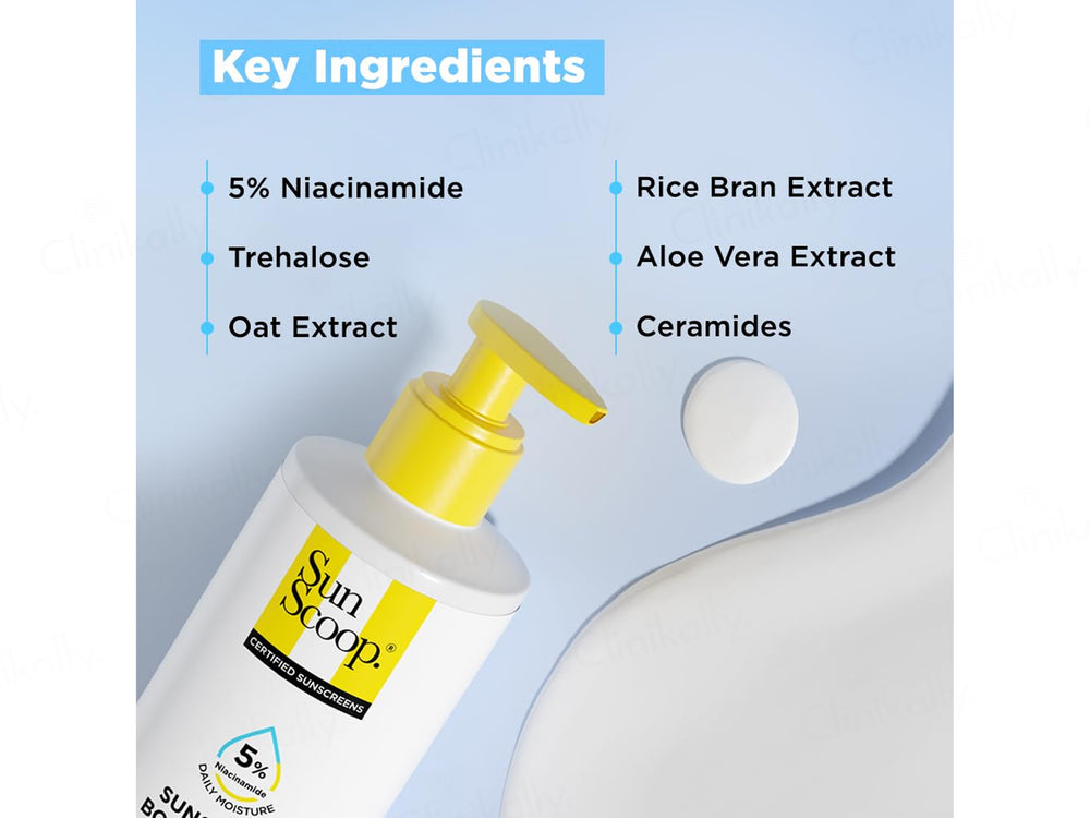 Sun Scoop 5% Niacinamide Sunscreen Body Lotion SPF 50+ PA++++