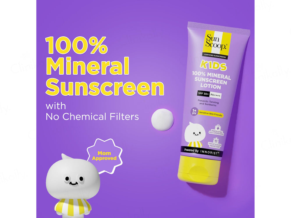 Sun Scoop Kids 100% Mineral Sunscreen Lotion SPF 30+ PA++++